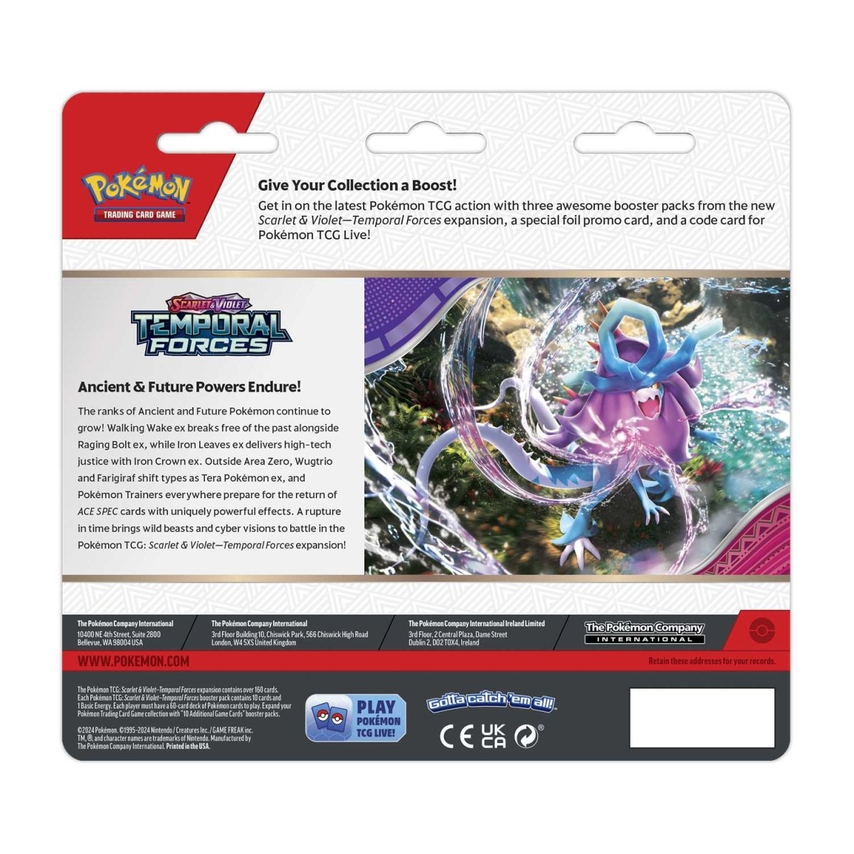 Pokémon TCG Temporal Forces 3 Booster Packs Blister