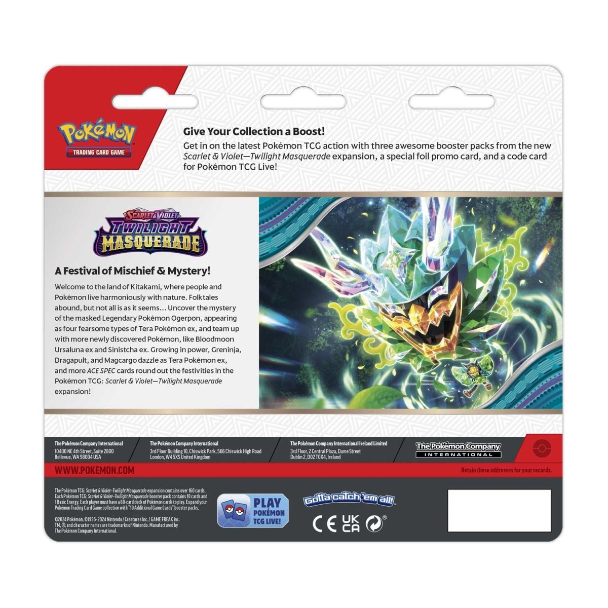 Pokémon TCG Twilight Masquerade 3 Booster Packs Blister